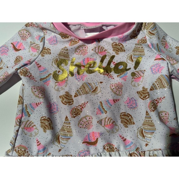 Minnie Mouse and Sea Shell Tassel Pink Bathing Suits lot of 2 Girl Sz 2T - Picture 2 of 8